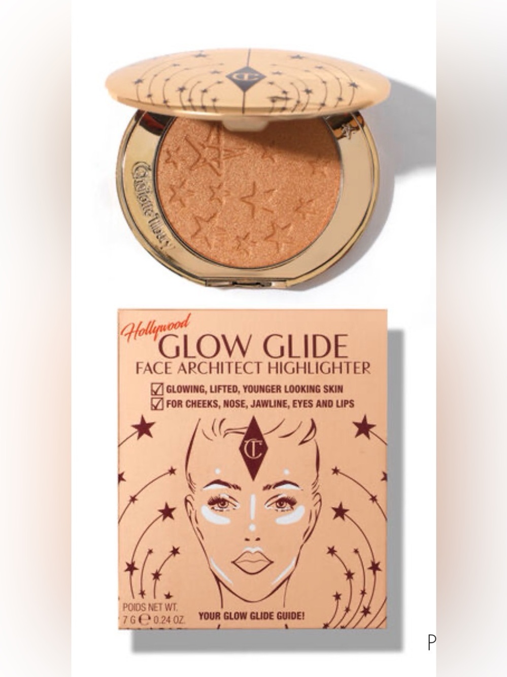 Charlotte Tilbury Hollywood Glow Glide Architect Highlighter - Rose Gold Glow